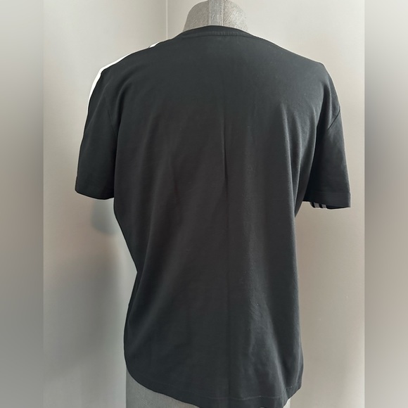 Adidas Black & White Striped Tee XL - Picture 3 of 10